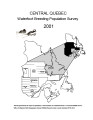 2001 waterfowl breeding pair population survey central and northern Quebec