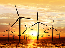 Wind Turbine generating clean renewable energy