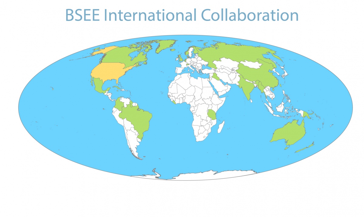 Global Map of Countires Currently Engaged with BSEE - 2016
