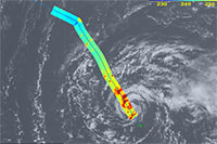 Image of hurricane forecast tracks