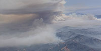 image of smoke over California mountains