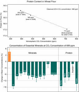 Figure 7.4: Effects of Carbon Dioxide on Protein and Minerals