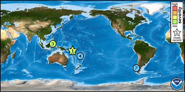 Tsunami Messages for All Regions (Past 30 days)