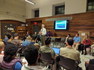 Walter Mugdan addresses Newtown Creek Superfund Site Community Advisory Group in Brooklyn, NY