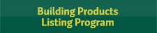 Building Products Listing Program