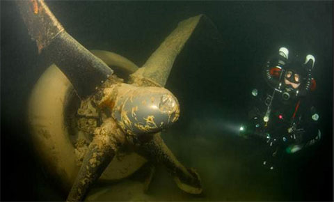 anchor of SS cuba encrusted with sea life