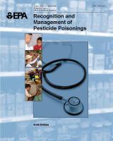 Image of EPA's 6th Edition annual Recognization and Management of Pesticide Poisonings