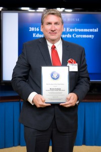 Shawn Graham with his award plaque at the White House ceremony in Washington, D.C., on Aug. 16, 2016