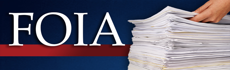 FOIA with stack of documents