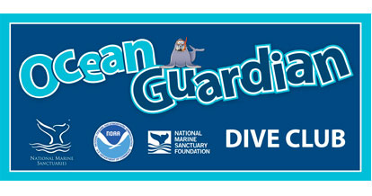 ocean guardian dive club logo with sanctuary sam