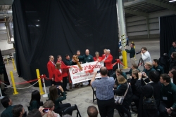 EnerG2 Ribbon Cutting Ceremony for new battery materials plant in Albany, Oregon. Photo courtesy of the Vehicle Technologies Program