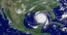 satellite image of hurricane Katrinaicane