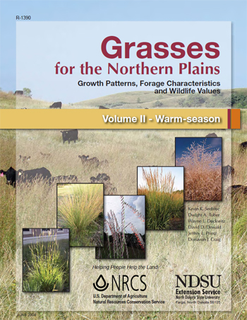 Cover of Grasses for the Northern Plains, Volume II - Warm-season Growth Patterns, Forage Characteristics and Wildlife Values