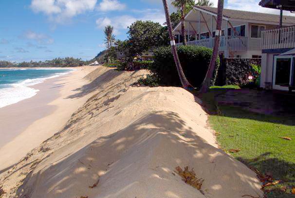 Dune in front of beachfront home