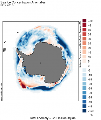 ice concentration anomaly plot