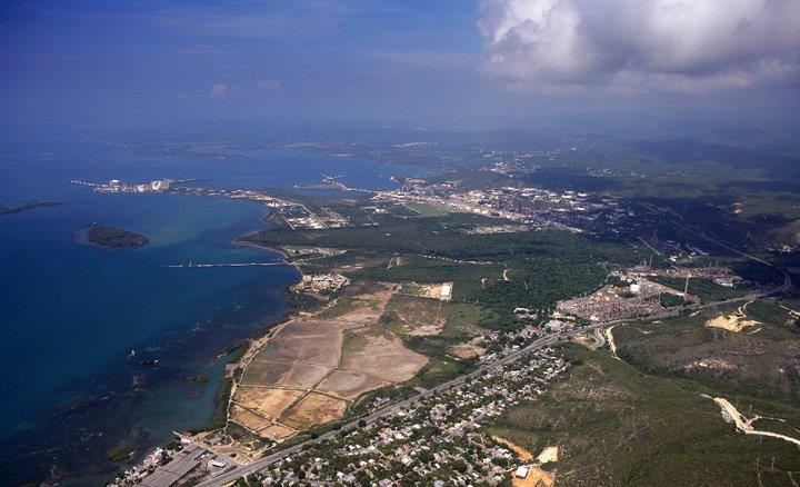 aerial view of the community