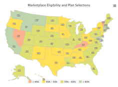 Marketplace Eligibility and Plan Selections map