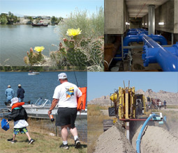 Photo montage of recreation, rural water projects and CAST for kids event images.