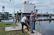 2002 National Geodetic Survey crew surveying southern Louisiana coast
