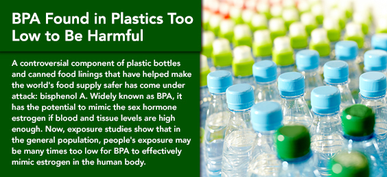 BPA Found in Plastics Too Low to Be Harmful