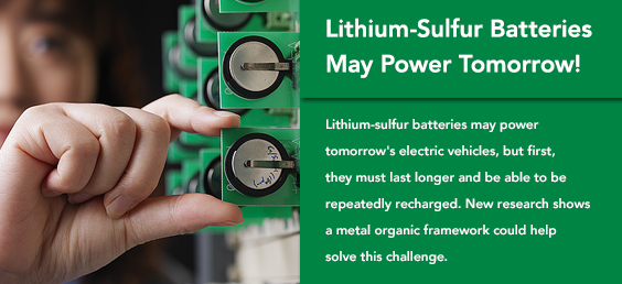 Lithium-sulfur batteries may power