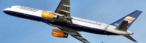 Icelandair Boeing 757-200 (TF-FIV) takes off from London Heathrow Airport, England./Adrian Pingstone  in January 2007 and released to the public domain