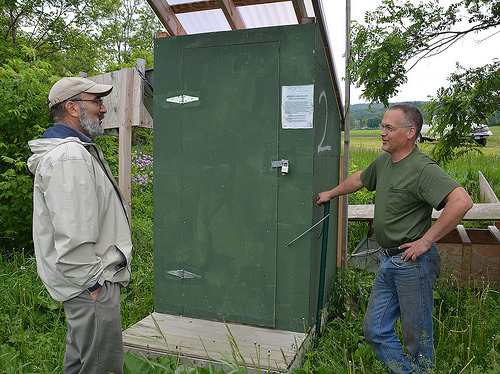 NRCS Soil Conservationist Danny Peet, left, worked with Vermont farmer Lorenzo Whitcomb to implement