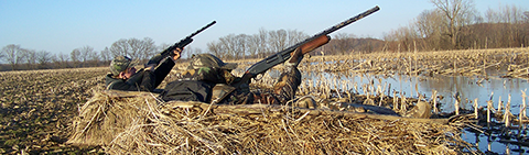 Alex and Reese hunting. Hunting is a popular recreational activity at Clarks River National Wildlife Refuge. credit Michael Johnson/USFWS.