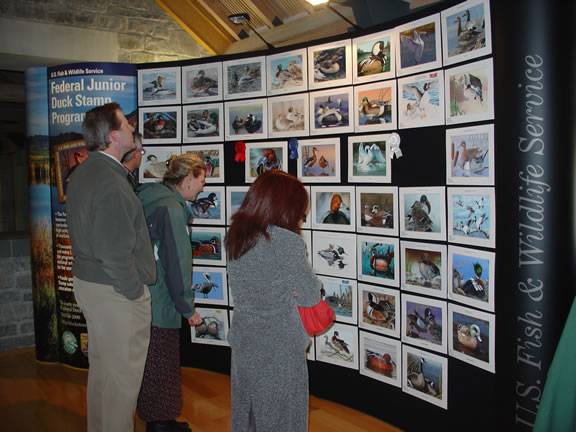 Viewing the Junior Duck Stamp Art Exhibit/USFWS