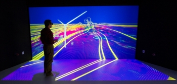 Researchers at the National Renewables Energy Laboratory get creative with data with a virtual wind tunnel. | Photo courtesy of the Energy Department.