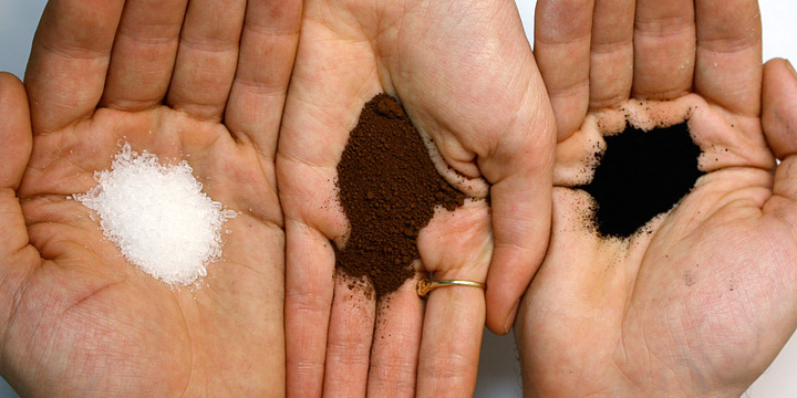 Photograph of different types of aerosols.