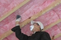 Fasten the insulation in place