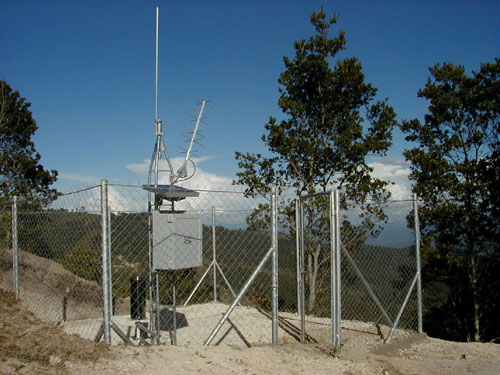 An example of an automated hydrologic and meteorologic monitoring (Hydromet) station that are located throughout the Great Plains Region.