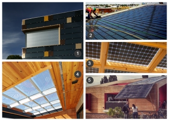 These examples of building integrated photovoltaic panels are like solar eye candy. All images from U.S. Department of Energy Solar Decathlon 