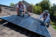 Home solar systems can save you energy and money. | Photo courtesy of Dennis Schroeder, NREL 22168. 