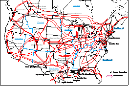 Map of Major North American Natural Gas Market Centers