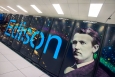 Named in honor of American inventor Thomas Alva Edison, Berkeley Lab's newest supercomputer can execute nearly 2.4 quadrillion calculations per second at peak theoretical speeds. | Photo by Roy Kaltschmidt, Berkeley Lab.