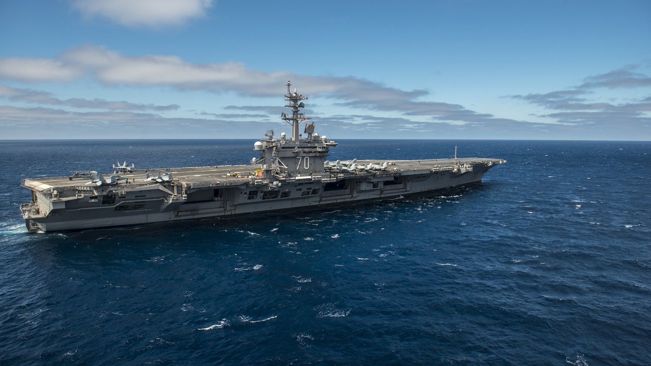 PACIFIC OCEAN (Sep. 11, 2016)  The aircraft carrier USS Carl Vinson (CVN 70) transits the Pacific Ocean. Carl Vinson is currently underway preparing for an upcoming deployment. U.S. Navy photo by Mass Communication Specialist 3rd Class Zackary Alan Landers/Released 