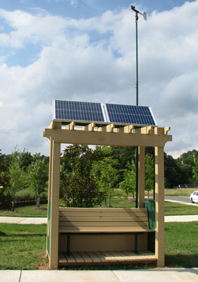 EPA's Village Green Project, a solar-topped bench with air sensors