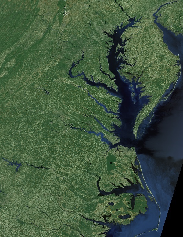 Landsat image of Chesapeake Bay 