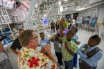 A group of students gets a tour of the National Ignition Facility at Lawrence Livermore National Lab as part of the My Brothers Keeper Initiative. | Photo courtesy of Lawrence Livermore National Lab.