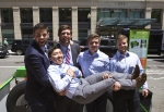 Hyliion from Carnegie Mellon University in front of their SMART Suspension System add-on hybrid module that reduces fuel consumption for heavy duty trucks. Hyliion won the 2015 National Clean Energy Business Plan Competition in Washington, D.C. | Photo by Matt Dozier, Energy Department.