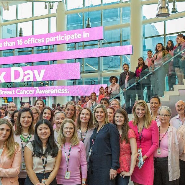 Employees across the world are wearing pink in support of breast cancer awareness and to promote research to find a cure. 💗