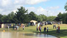 A beautify day for fishing at the Steve Harvey Mentoring Program.