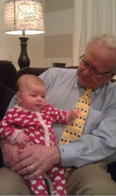 Photo of Ron and Marin, his granddaughter.