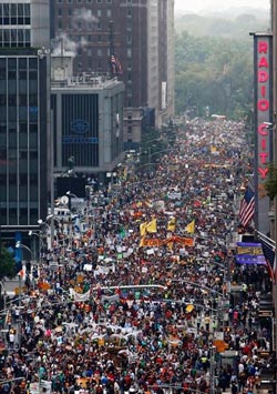 People’s Climate March in New York City, September 21, 2014.