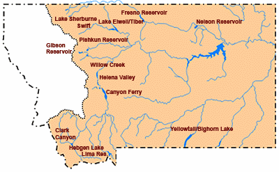 Image Map for the State of Montana