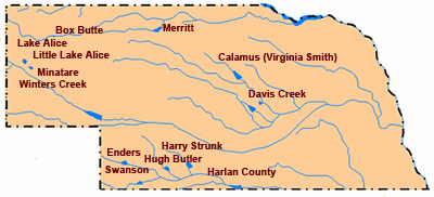 Image Map for the State of Nebraska