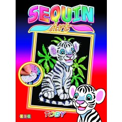 Sequin Art - White Tiger Cub