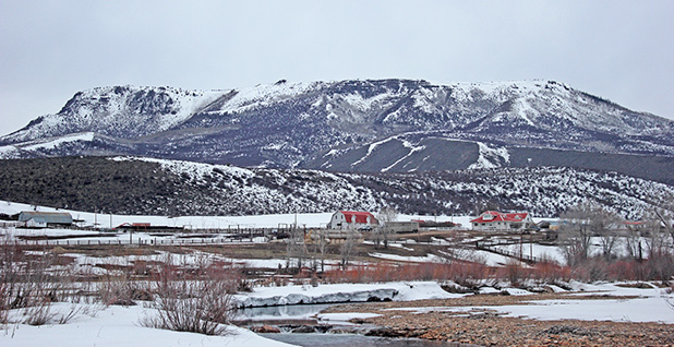 The 12,000-acre Ladder Ranch is spread over several parcels but headquartered here under Battle Mountain. Photo by Phil Taylor.